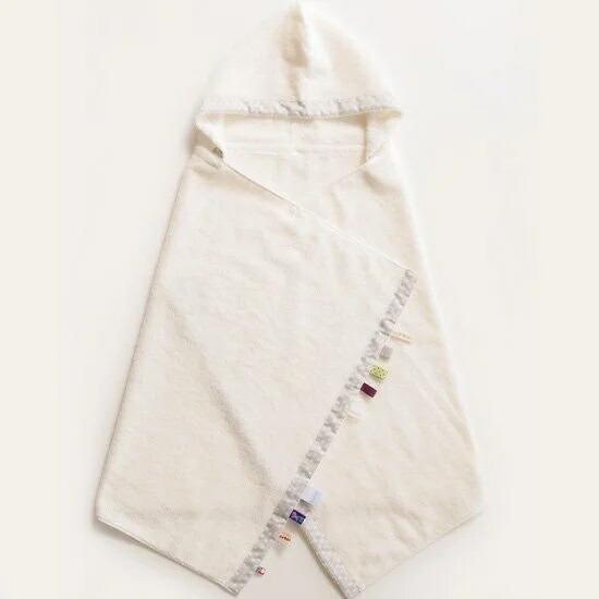 ふわふわにぎにぎ フード付きバスタオル WH｜今治タオル クレシェンド