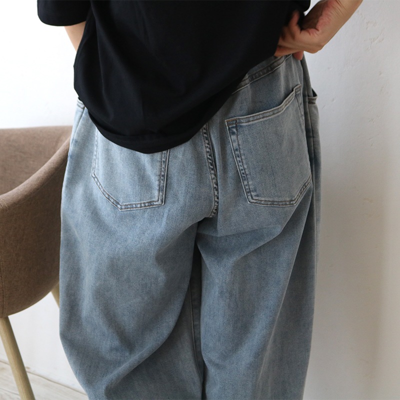 トリックジップ 甘織デニムのバルーンパンツ 501（ブルー）