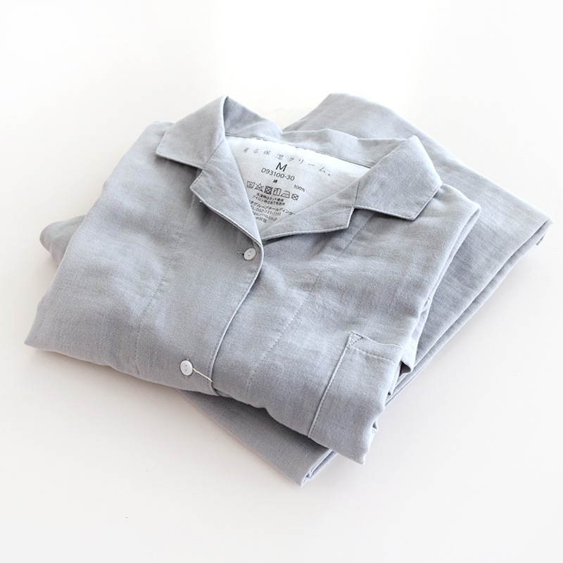 着る保湿クリーム テーラーパジャマ GY レディースM