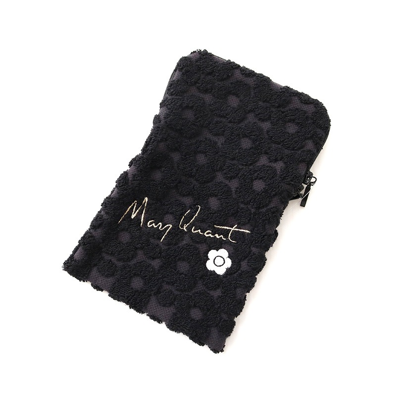 MARY QUANT（マリークヮント）ファスナー付きタオル BK | ハンプ