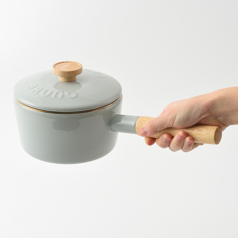 BRUNO×FUJIHORO ホーロー片手鍋 16cm ブルーグリーン | ハンプティー