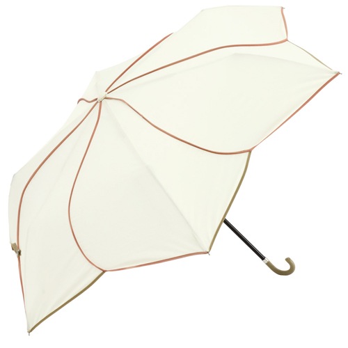 雨傘（折傘）バイカラーパイピング　ミニ　ＷＨ