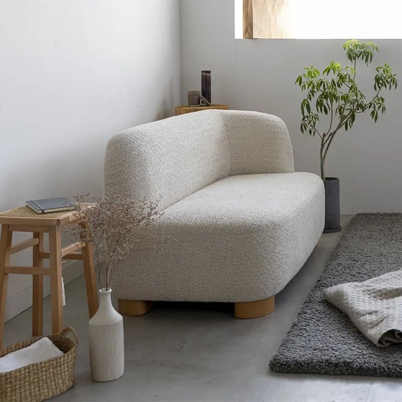 送料込】enn(アン) アームソファ 左肘 アイボリー | ハンプ