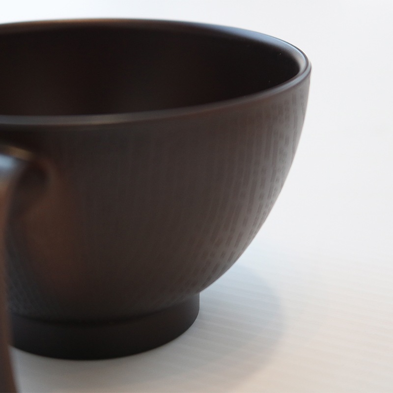 HDレンジ手付木目椀（S）Dブラウン