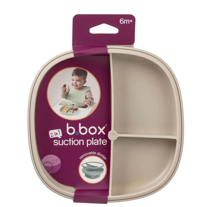 2in1 サクションプレート（吸盤付き食器）latte