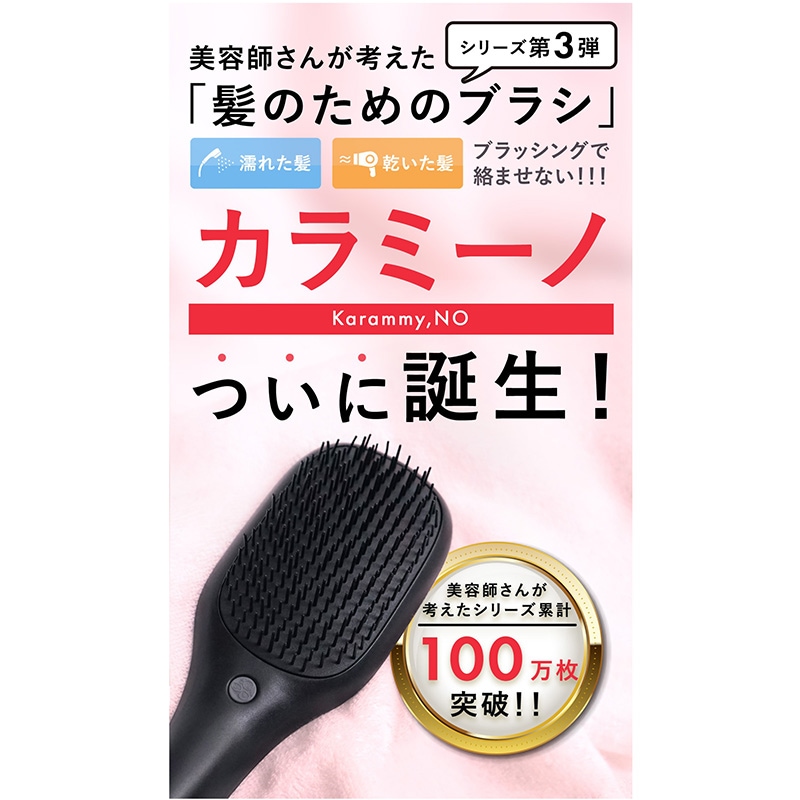 ハホニコ カラミーＮＯ ヘアブラシ ＢＫ