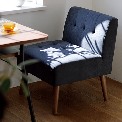 mild(ミルド) 1Pソファ　ダークブルー 【送料込】