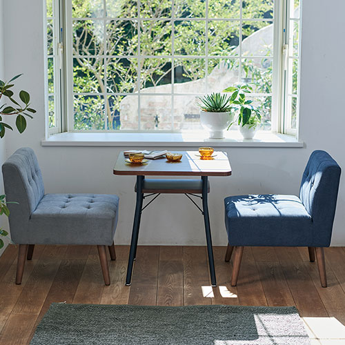 mild(ミルド) 1Pソファ　ダークブルー 【送料込】