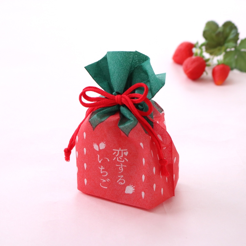【2月末お届け】恋するいちご 巾着
