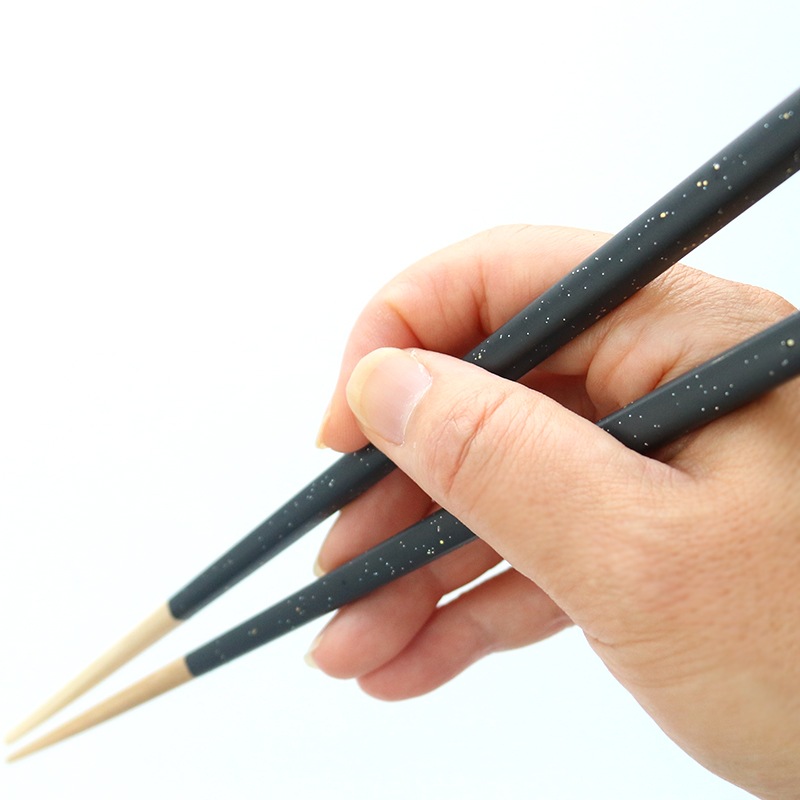 【名入れサービス付】ほんとうにすべらないお箸 プレミアム グラニットBK