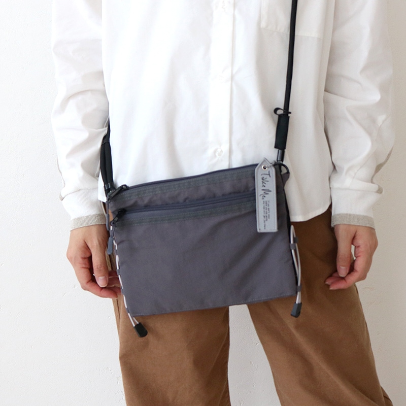 TakeMe（テイクミー）Today ボトルミニショルダー GR グレー | ハンプ