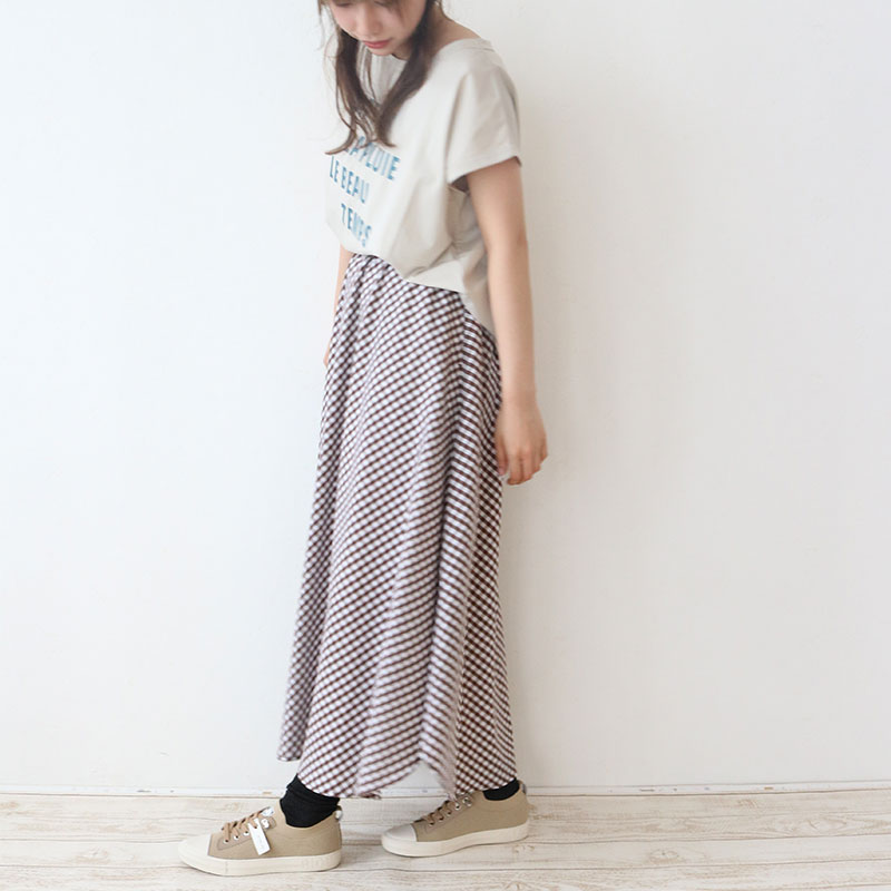 ロゴプリントフレンチTシャツ