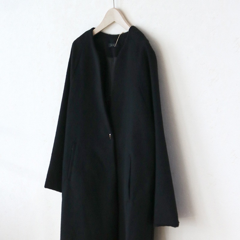 ライトシャギーウールロングコート○