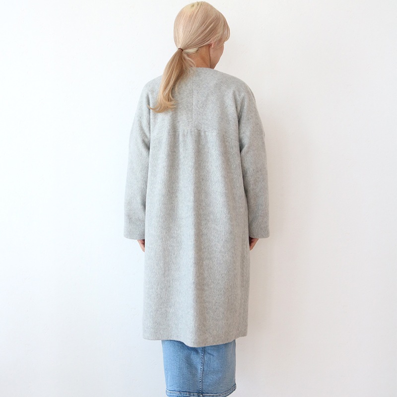 ライトシャギーウールロングコート○