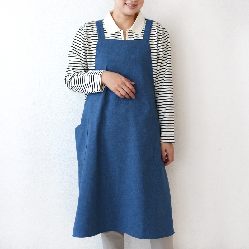 HDイージーケアギャザーバッククロスエプロン NV