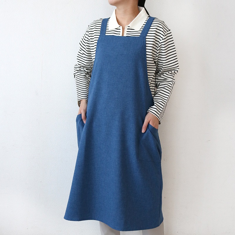 HDイージーケアギャザーバッククロスエプロン NV