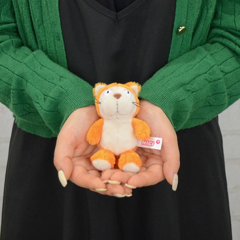 NICI キーリング コミックキャット オレンジ 10cm