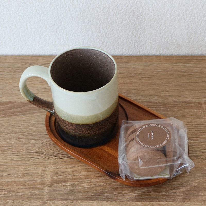 土の香り カフェカップ WH