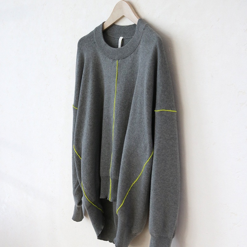 スウェットライク天竺編み コクーンニット○