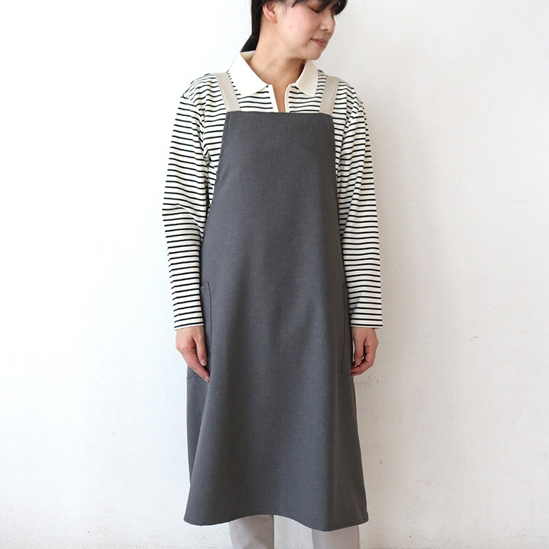 HDイージーケアギャザーバッククロスエプロン GY-BE | ハンプティー