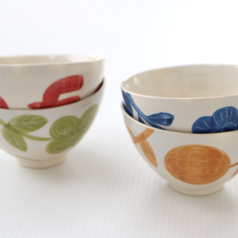 ブルーム 丸茶碗 青