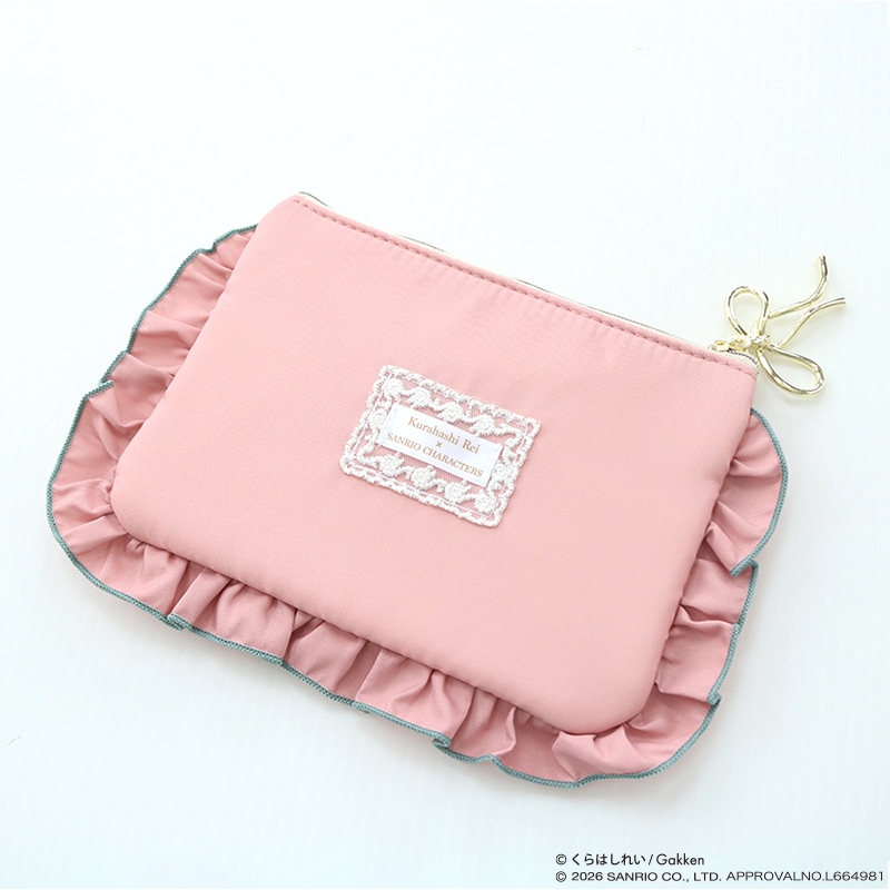 激レアパグパネル生地　ハンドメイド　フラットポーチ 6月下旬お届け】くらはしれい×サンリオキャラクターズ フラットポーチ
