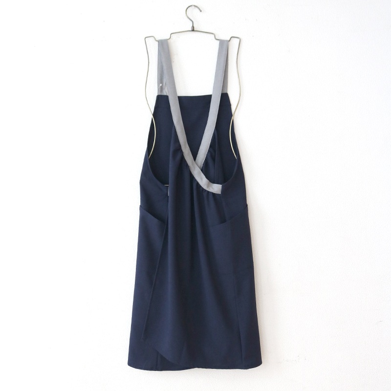 HDイージーケアギャザーバッククロスエプロン NV-GY