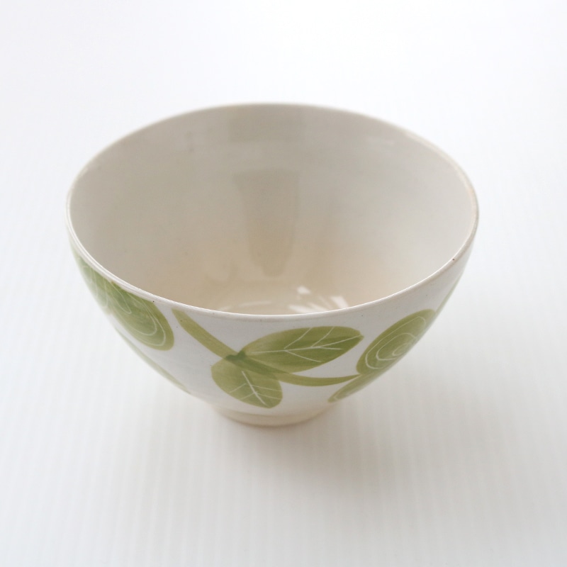 クローバー 丸茶碗 緑