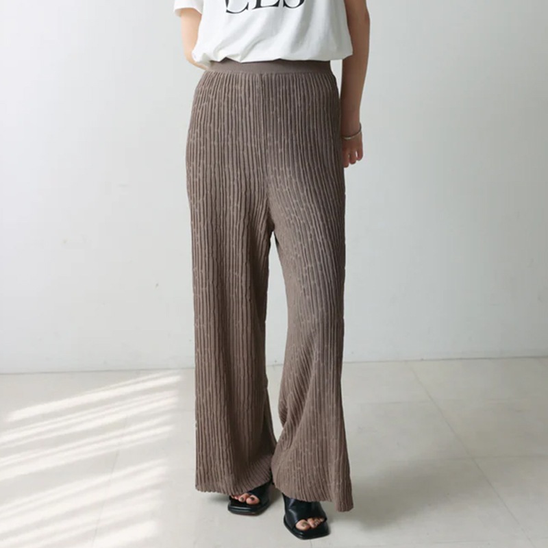 PERVERZE（パーバーズ）の「Wave Border Loose Knit Pants