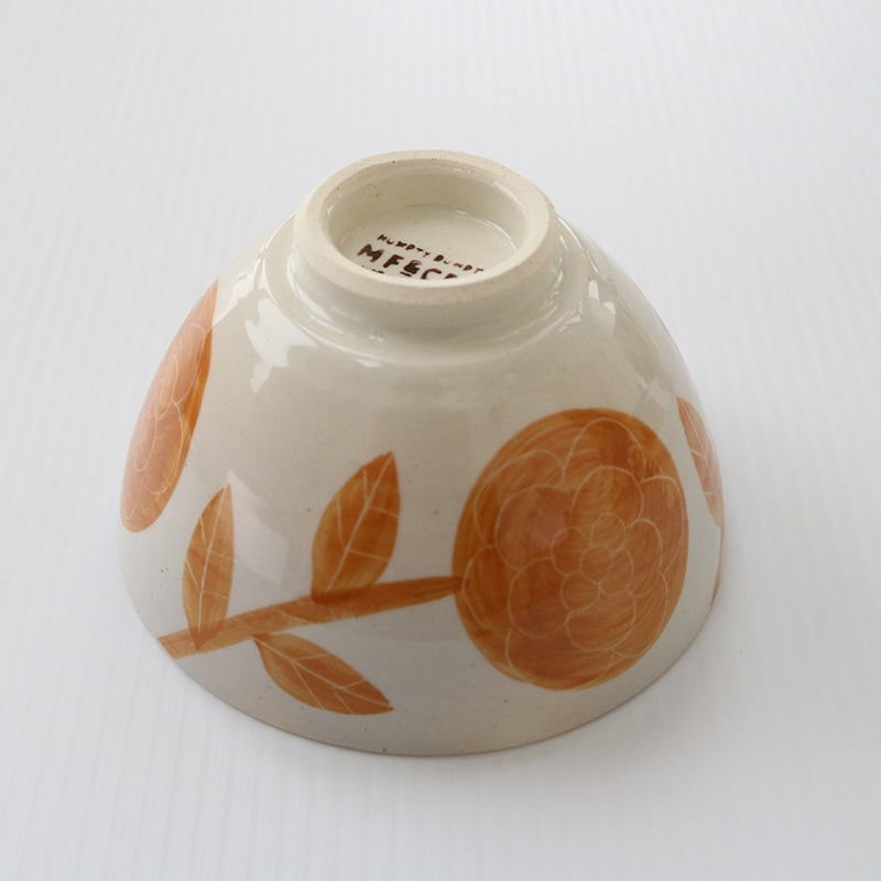 アスター 丸茶碗 黄