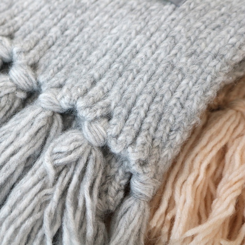 フリンジストライプマフラー