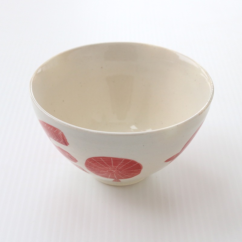 スワロー 丸茶碗 赤