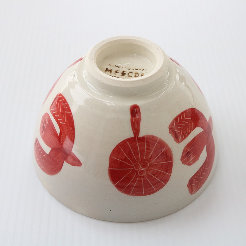 スワロー 丸茶碗 赤