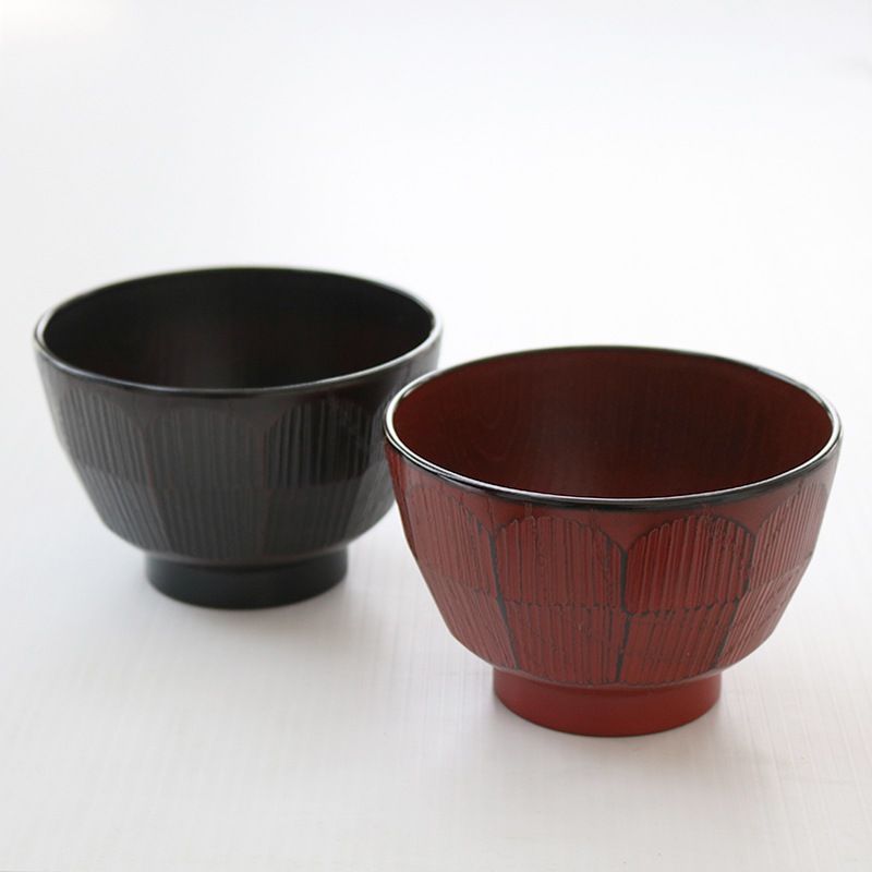 HDレンジ欅はつり杢目汁椀