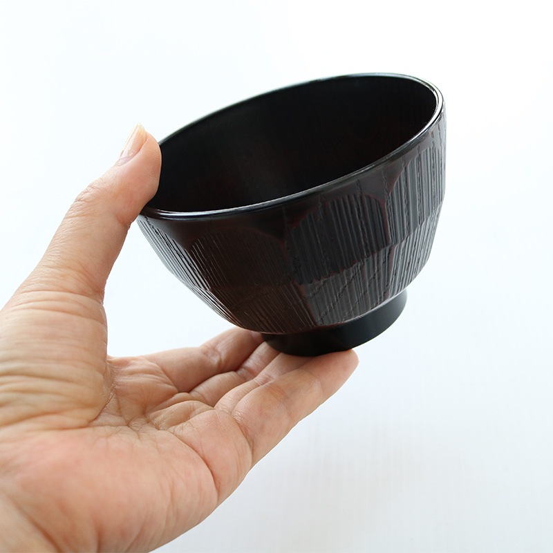 HDレンジ欅はつり杢目汁椀