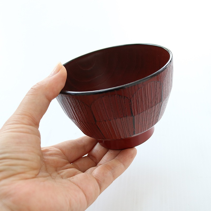 HDレンジ欅はつり杢目汁椀