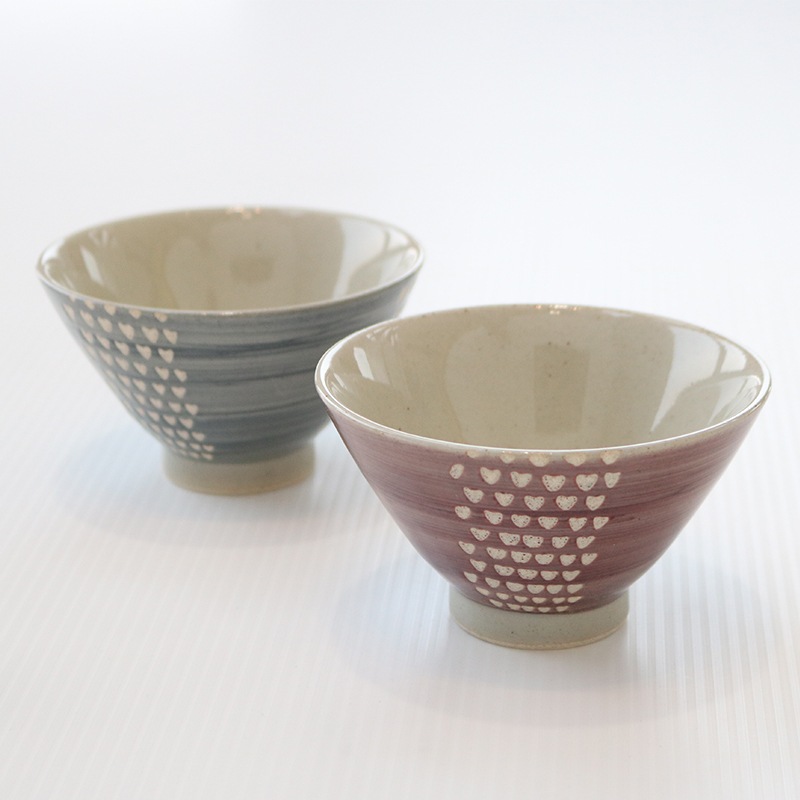 三角紋 茶碗 パープル | ハンプティーダンプティー公式通販| 雑貨