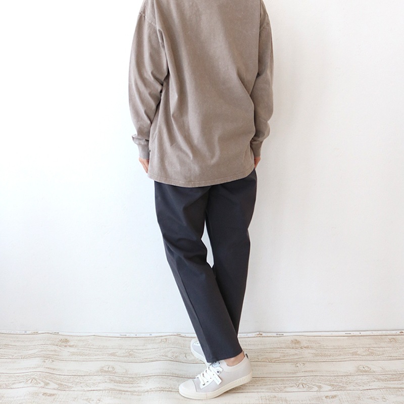 【3/15まで1000円引】トリックジップ きれいめポンチのタックテーパードパンツ CGY