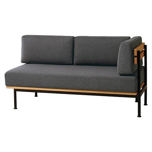 Glam(グラム) アームソファ（左肘） チャコールグレー 【送料込】