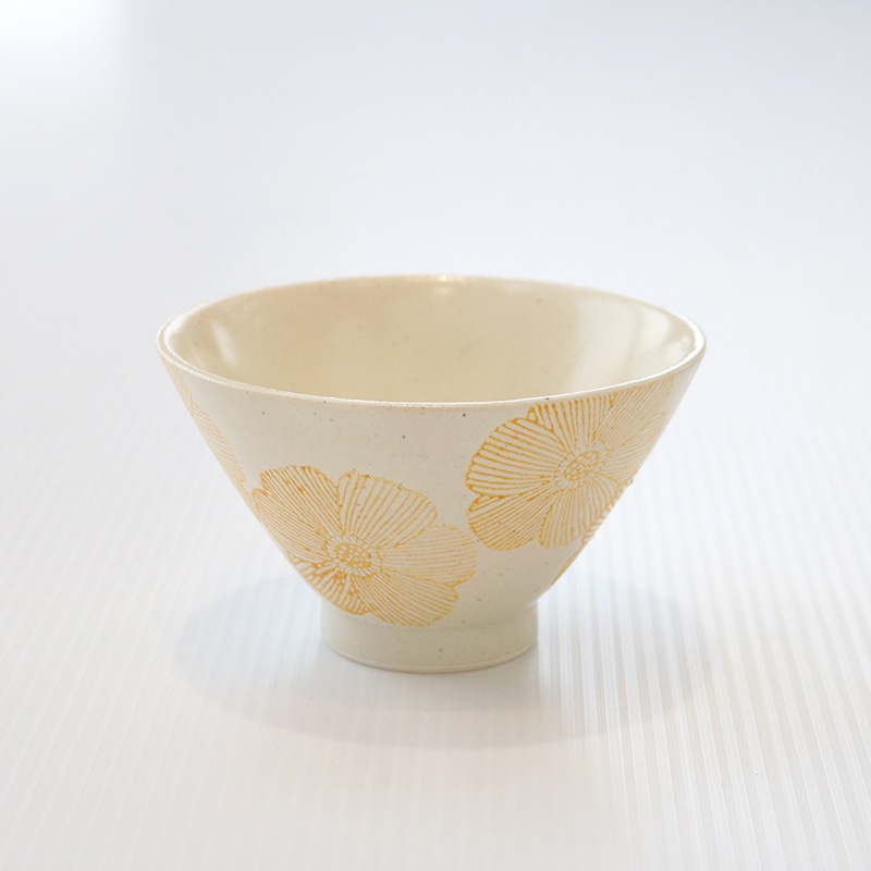 志野フラワー 茶碗 黄 | ハンプティーダンプティー公式通販