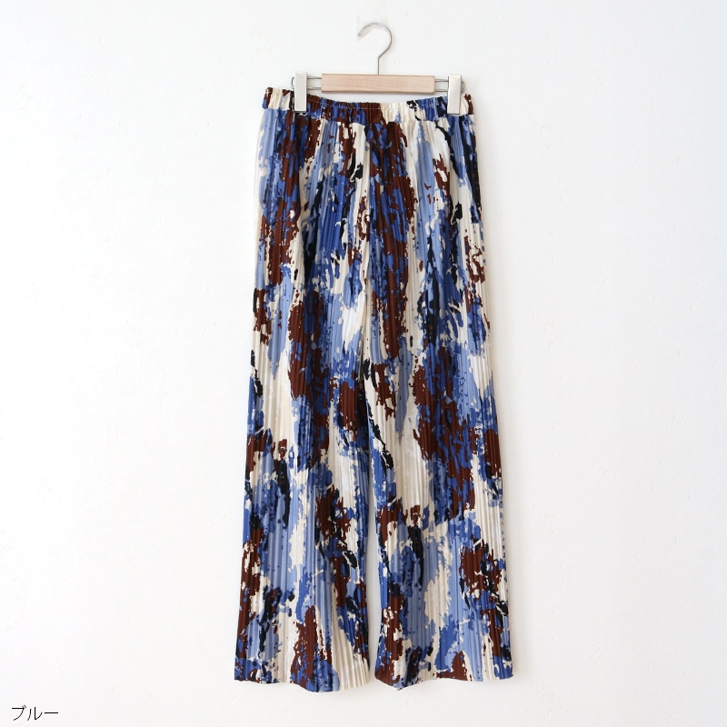 美品 24ss homme plisse アートペイント柄 プリーツパンツ ISSEY MIYAKE - 新品 24ss homme plisse アートペイント柄