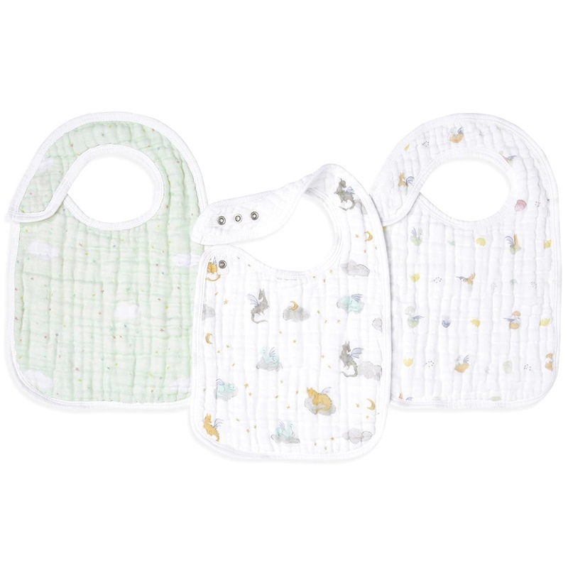 year of the dragon クラシックスナップビブ3枚入｜エイデン&アネイ