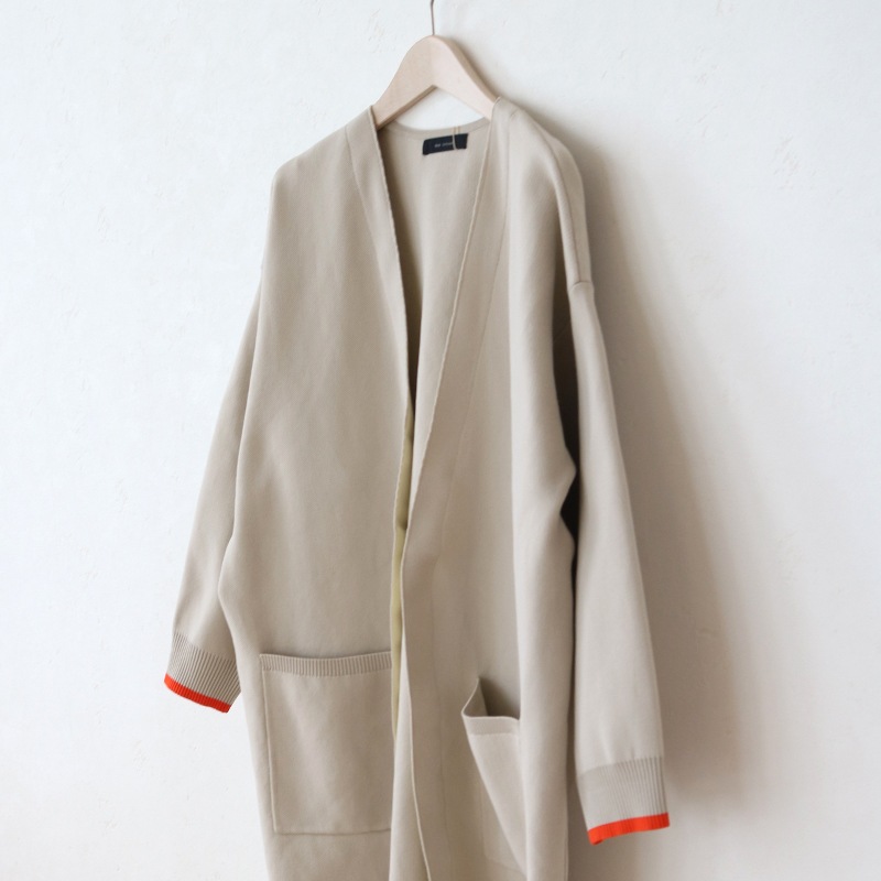 前立て裏グログラン軽量ニットコーディガン