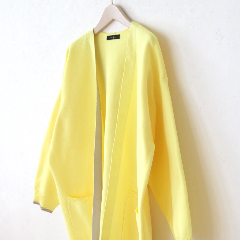 前立て裏グログラン軽量ニットコーディガン