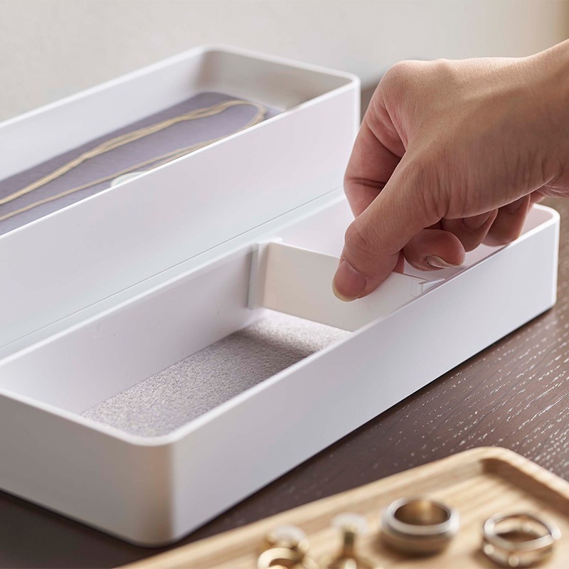 ｔｏｗｅｒ（タワー） トレー付きスリムアクセサリーケース ３段 リン　ナチュラル