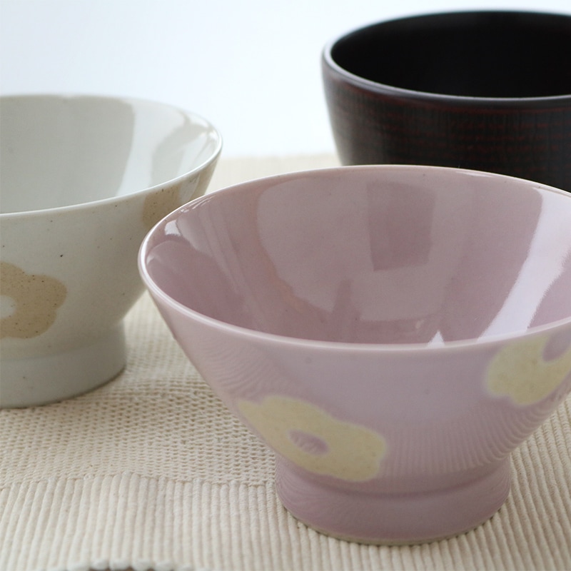 フラワーくわらんか茶碗