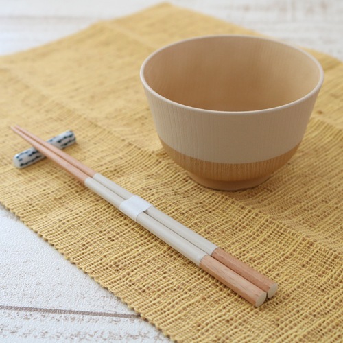 やさしい彩り八角箸 キナリ色