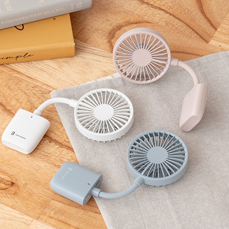 スマホも挟める薄型クリップファン　WH