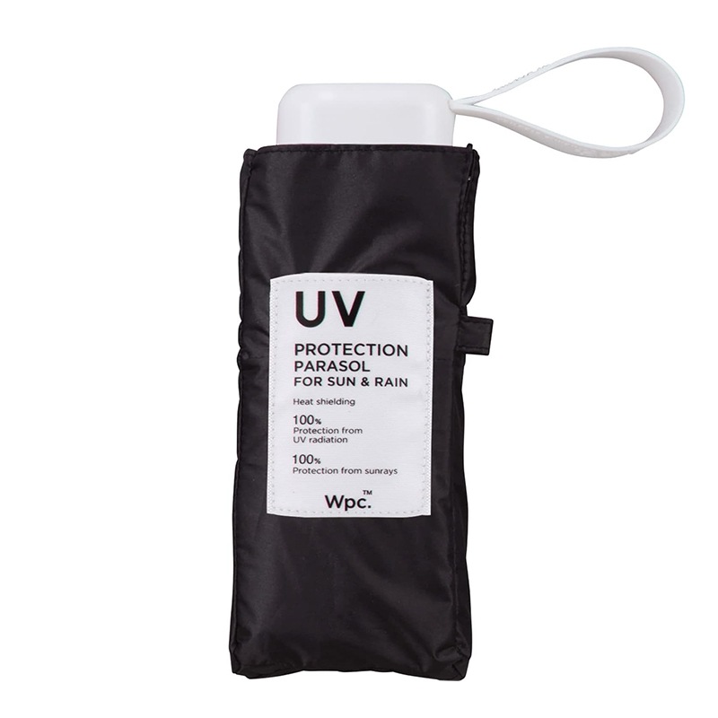 晴雨兼用（折傘）遮光切り継ぎタイニー BK