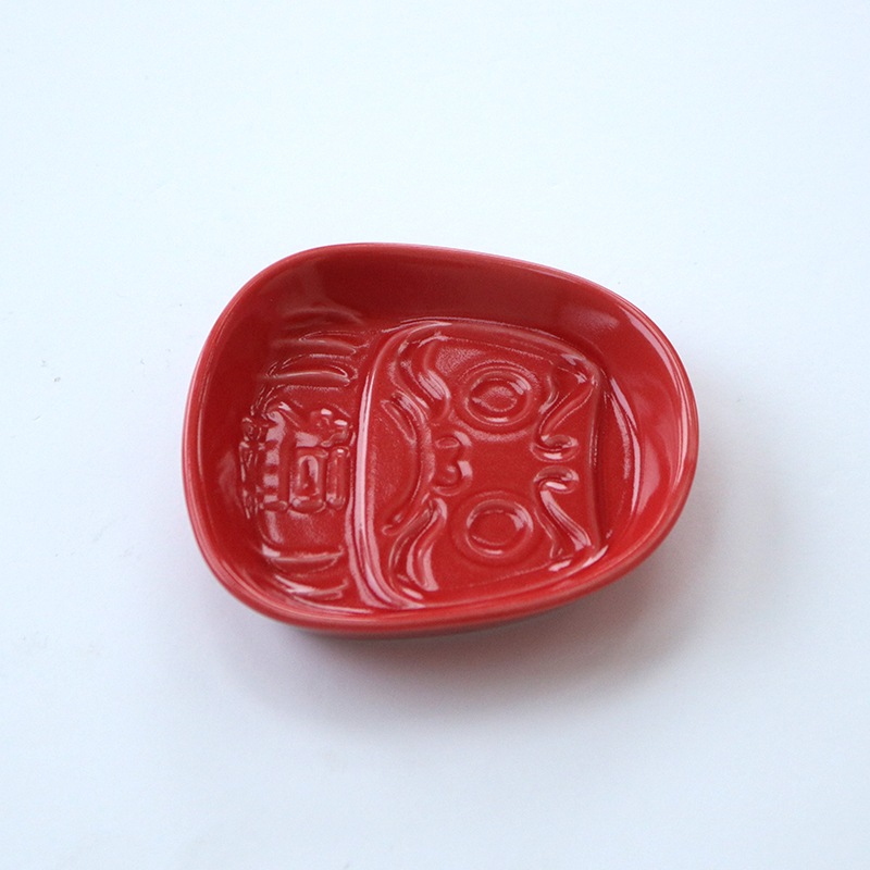 小皿　赤 風水だるま 醤油小皿 | ハンプティーダンプティー公式通販| 雑貨
